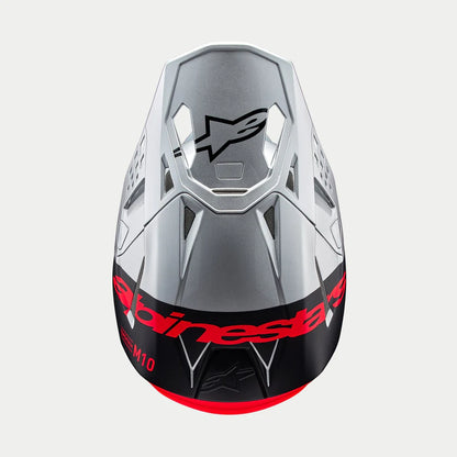 ALPINESTARS - SM10 HELMET - FLOOD - SIL/BLK/ORG FLUO MATTE & GLOSSY