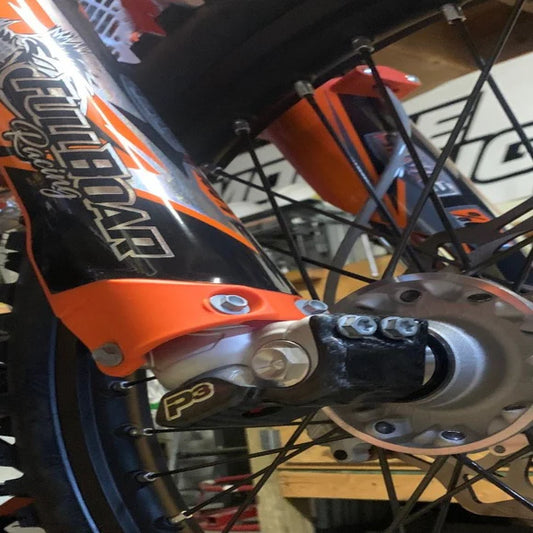 P3 CARBON - FORK LUG GUARDS - KTM / HUSQVARNA / GASGAS (L & R-SET) | ALL MODELS 125+ 15-22