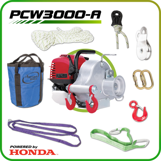 PORTABLE WINCH - GAS POWERED PORTABLE WINCH - PCW3000-A