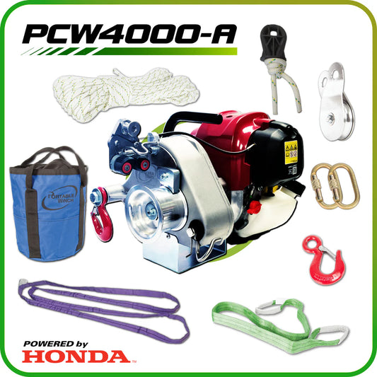 PORTABLE WINCH - GAS POWERED PORTABLE WINCH - PCW4000-A