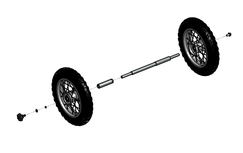 C3 - SNOWBIKE WHEEL KIT - SPARE PARTS