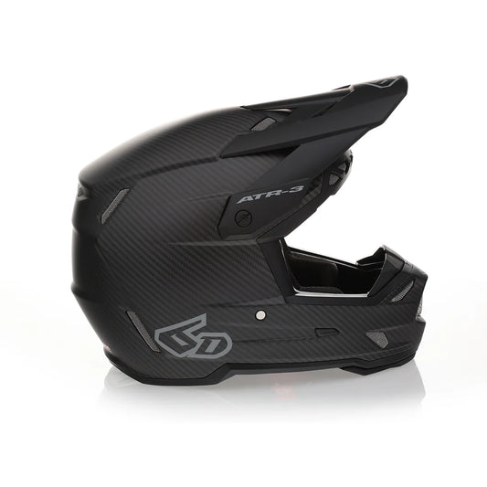 6D HELMETS - ATR-3 - SOLID MATTE BLACK CARBON FIBER