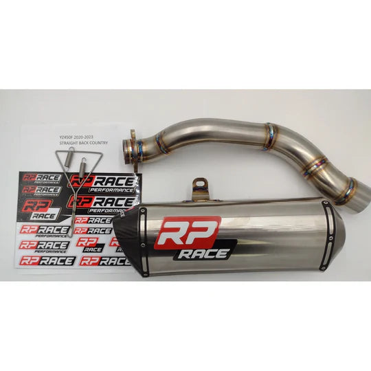 RP RACE - STAINLESS STRAIGHTBACK BACKCOUNTRY HIGH OUTPUT EXHAUST SYSTEM - YAMAHA YZ450F 20-22 (CLEARANCE)