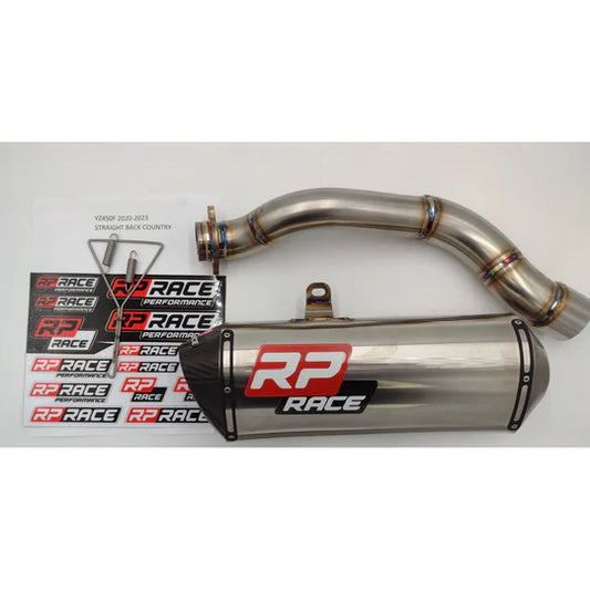 RP RACE - STAINLESS STRAIGHTBACK BACKCOUNTRY HIGH OUTPUT EXHAUST SYSTEM - YAMAHA YZ450F 20-22 (CLEARANCE)
