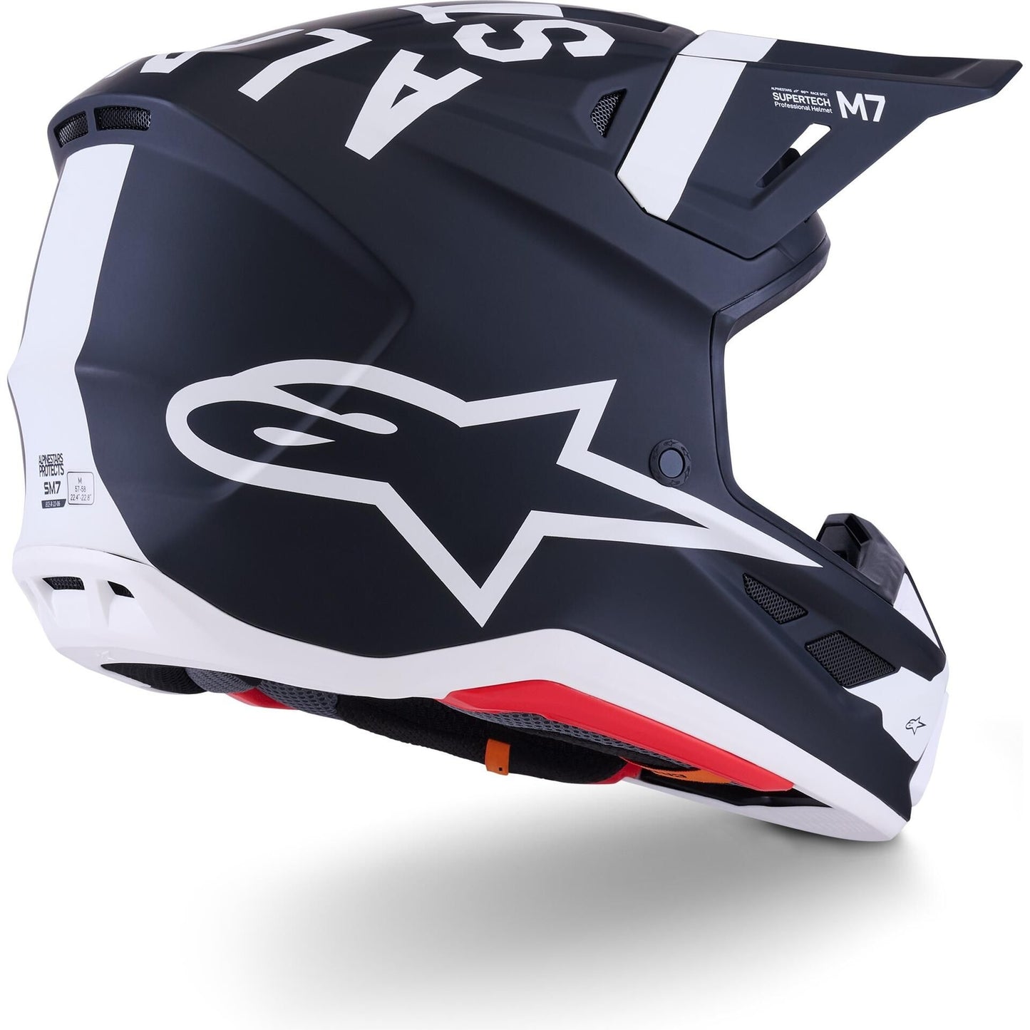ALPINESTARS - SM7 HELMET - DASHER - BLACK/WHITE MATTE