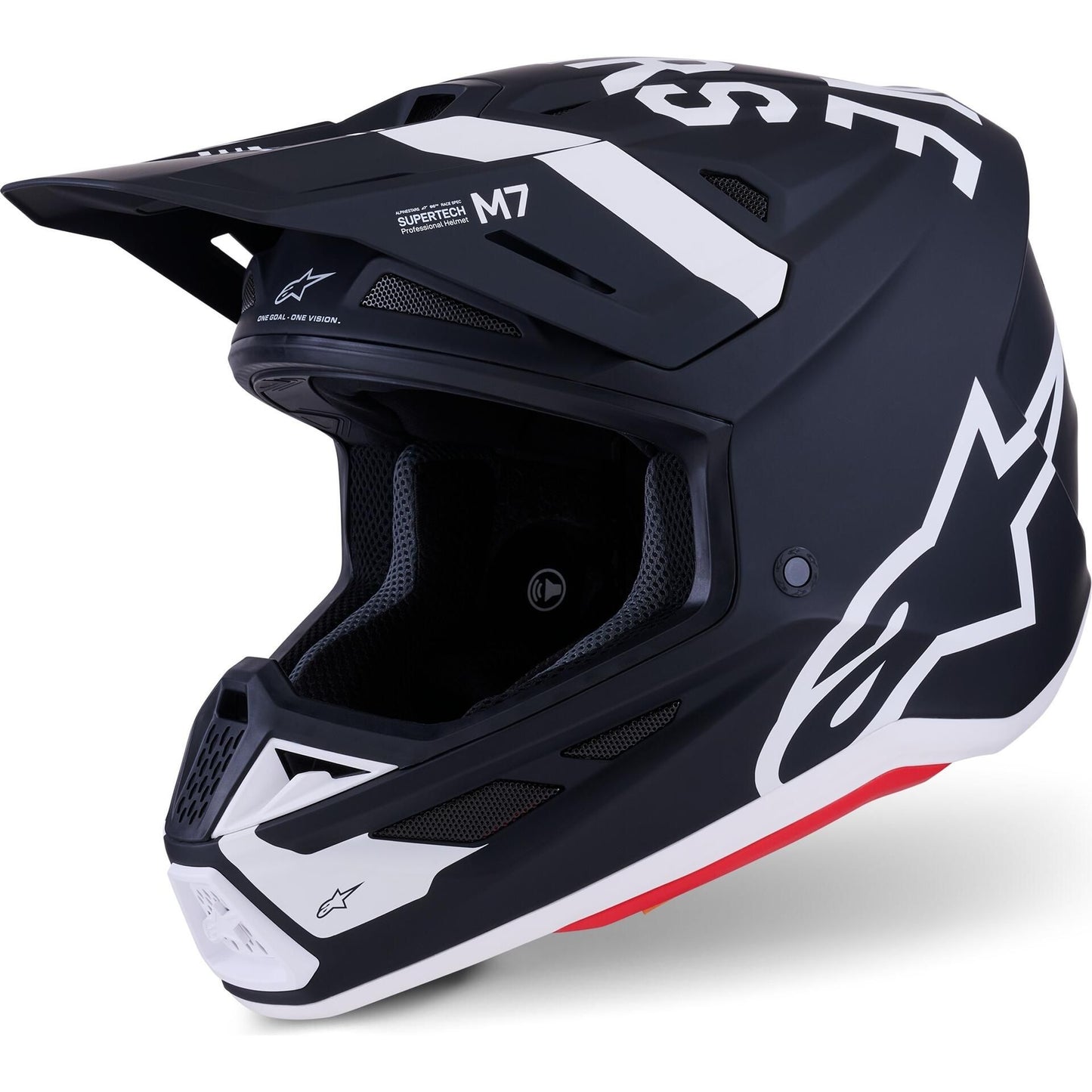 ALPINESTARS - SM7 HELMET - DASHER - BLACK/WHITE MATTE