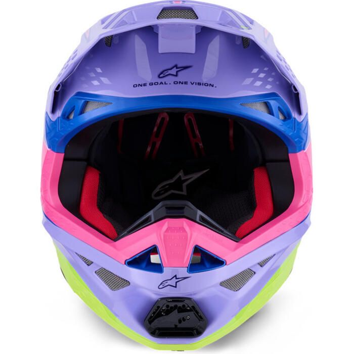 ALPINESTARS - SM10 HELMET - JETT LAWRENCE R01 LIMITED EDITION - PRP/PNK FLUO/YEL FLUO GLOSSY