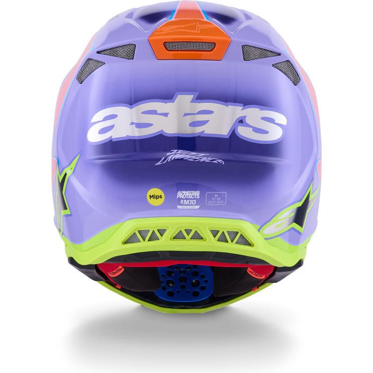 ALPINESTARS - SM10 HELMET - JETT LAWRENCE R01 LIMITED EDITION - PRP/PNK FLUO/YEL FLUO GLOSSY