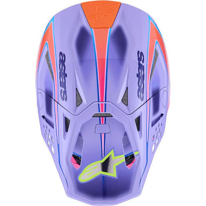 ALPINESTARS - SM10 HELMET - JETT LAWRENCE R01 LIMITED EDITION - PRP/PNK FLUO/YEL FLUO GLOSSY