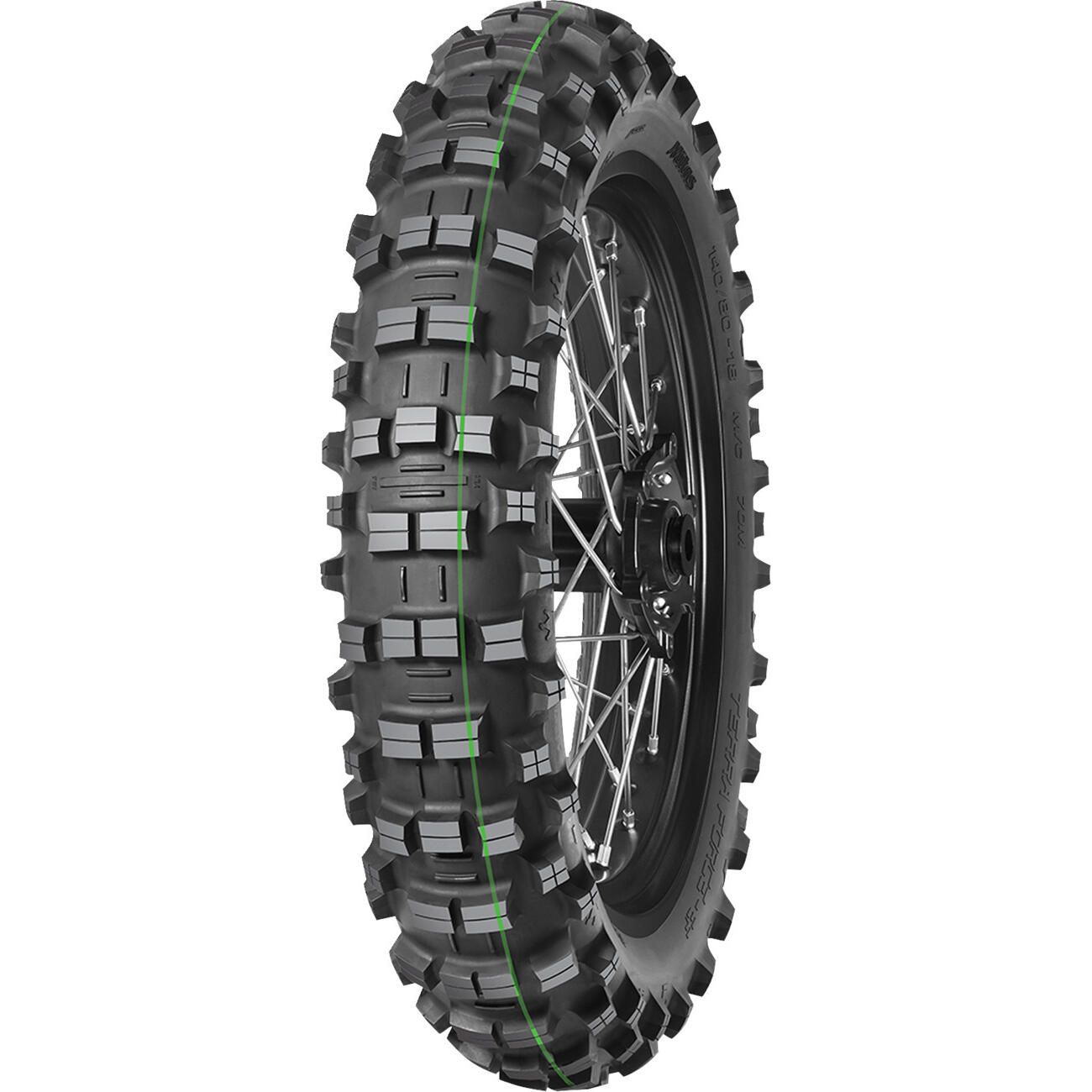 MITAS - TERRA FORCE EF ULTRA LIGHT (GREEN & PURPLE STRIPE) - GUMMY TECHNICAL ENDURO TIRE