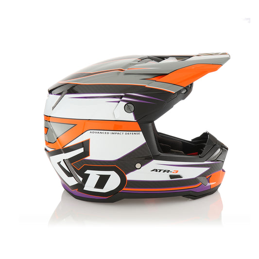 6D HELMETS - ATR-3 - HYPER GLOSS NEON ORANGE PURPLE