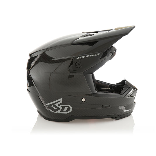 6D HELMETS - ATR-3 - SOLID GLOSS BLACK CARBON FIBER
